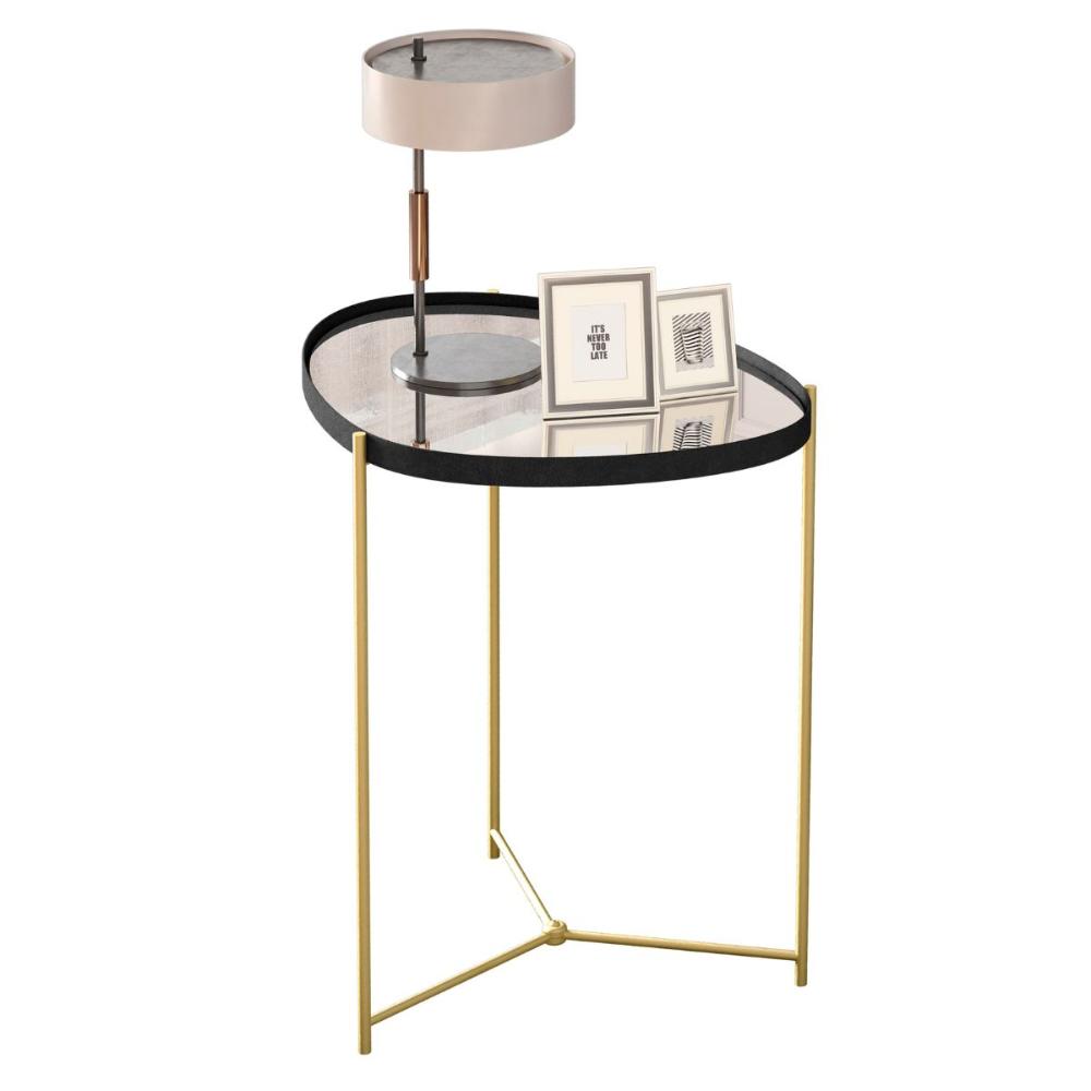 Mesa de Apoio Monterrey Preto Dourado