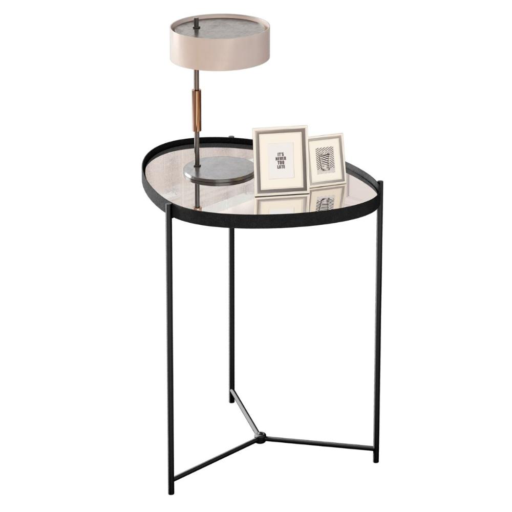 Mesa de Apoio Monterrey Preto Preto Fosco