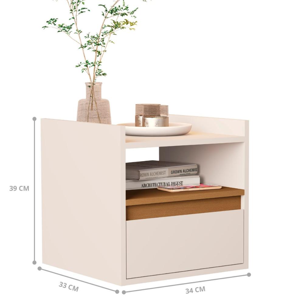 Mesa de Apoio Suspensa Iglesias Off White Nature