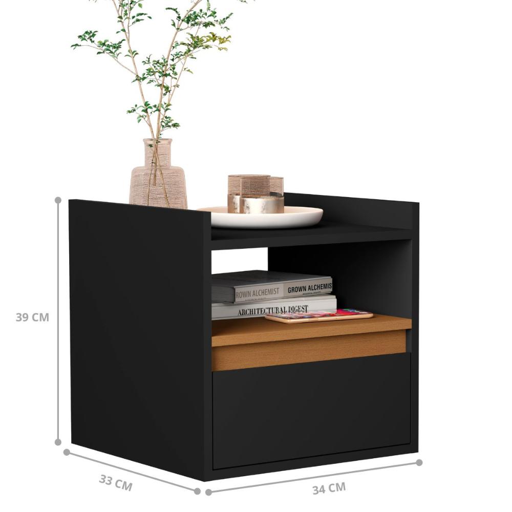 Mesa de Apoio Suspensa Iglesias Preto Nature