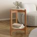 Mesa de Cabeceira  Manchester Off White/Cedro