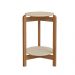 Mesa de Cabeceira  Manchester Off White/Cedro