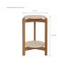 Mesa de Cabeceira  Manchester Off White/Cedro