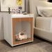 Mesa de Cabeceira Casinha Pet Wilson Off White Freijo 