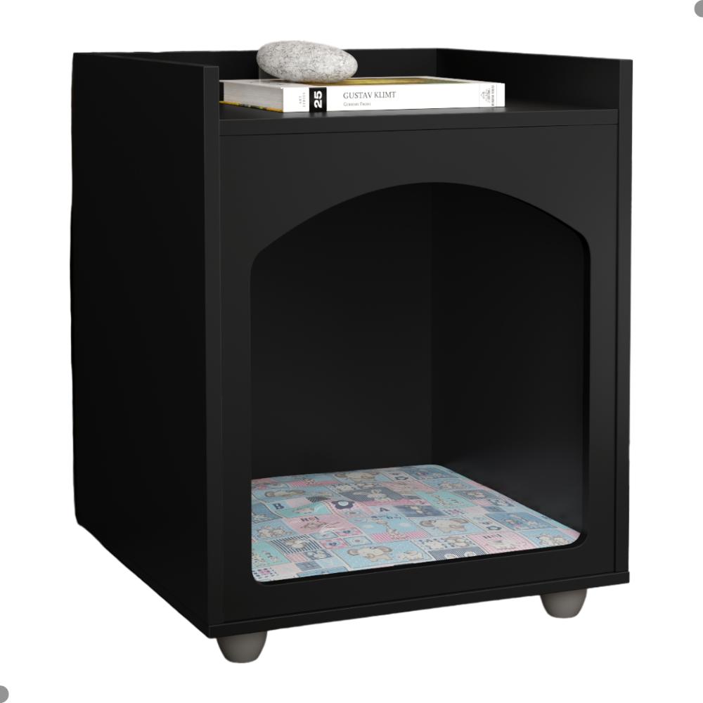 Mesa de Cabeceira Casinha Pet Wilson Preto