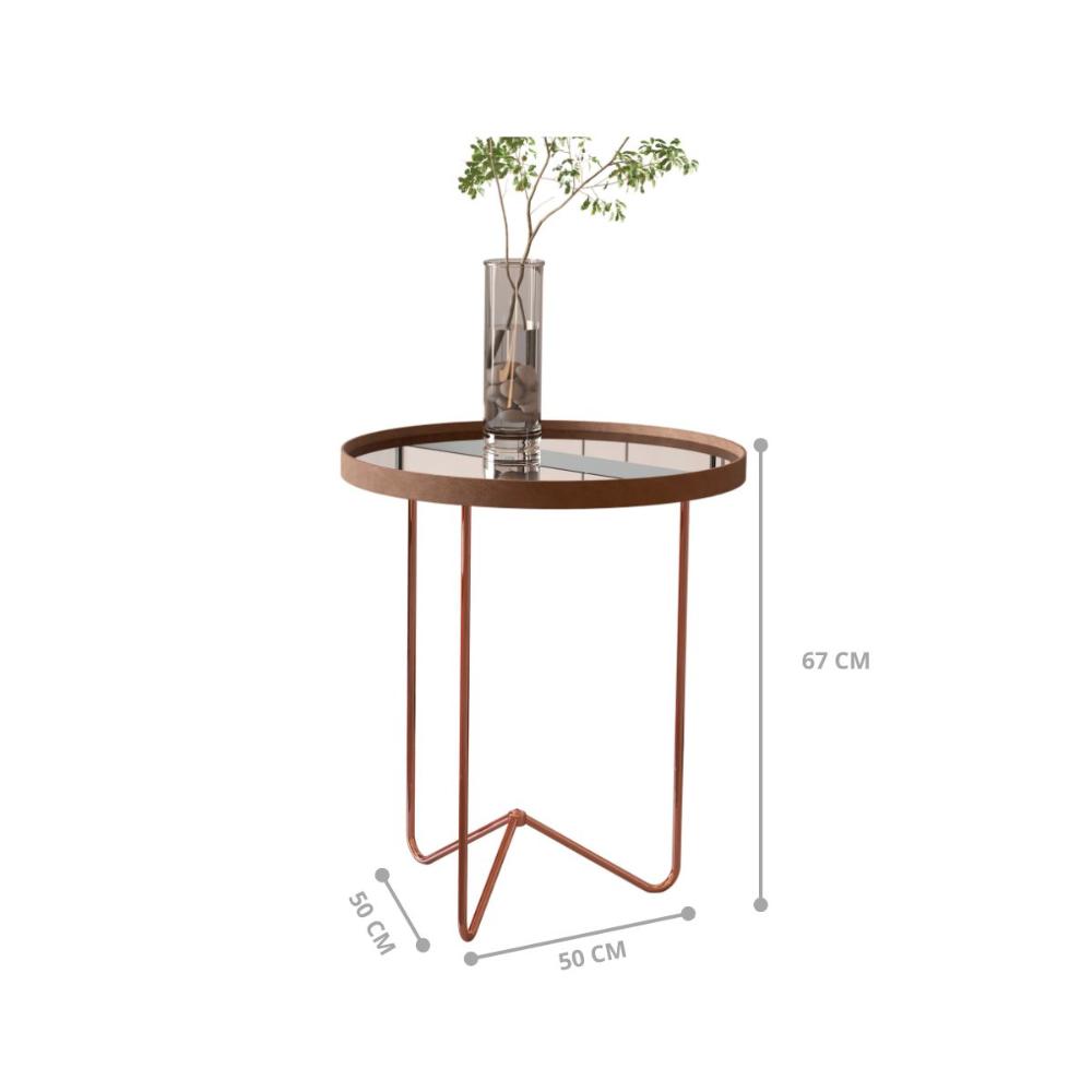 Mesa de Canto Pensilvania Castanho Bronze