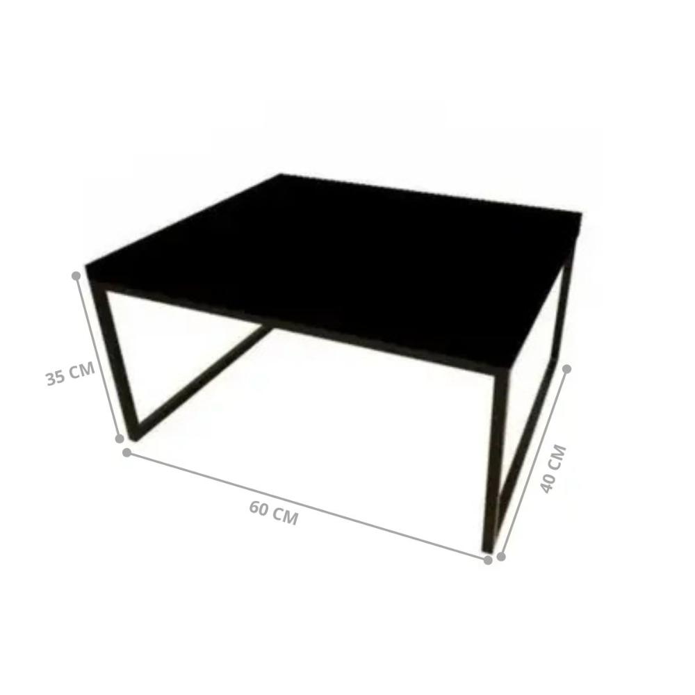 Mesa de Centro Sala Villas Preto Fosco