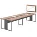 Mesa de Escritório com Painel TV 40" Leeds  Noce Preto