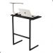Mesa de Notebook com Pés de Ferro Viena Preto Preto