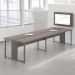 Mesa para Reunião com Painel de TV Aires Freijó Preto