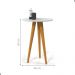 Mesa para Sala Oval Lateral Tianjin Branco