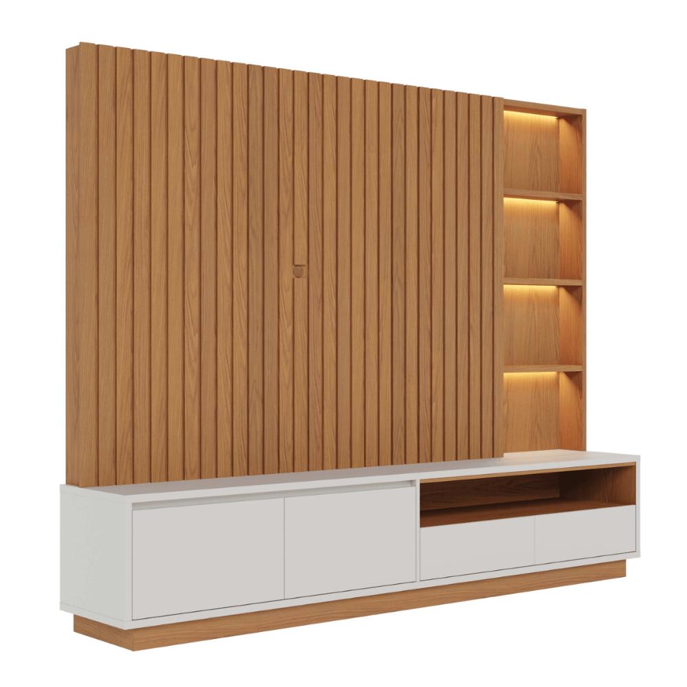 Mesa sala de estar e Home Reno Freijo Off White Matte
