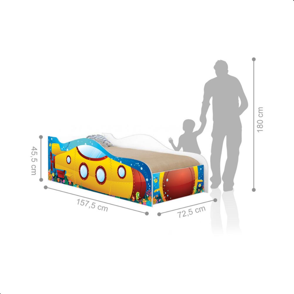 Mini Cama Infantil Kids Speciale com Colchão - Submarino Amarelo