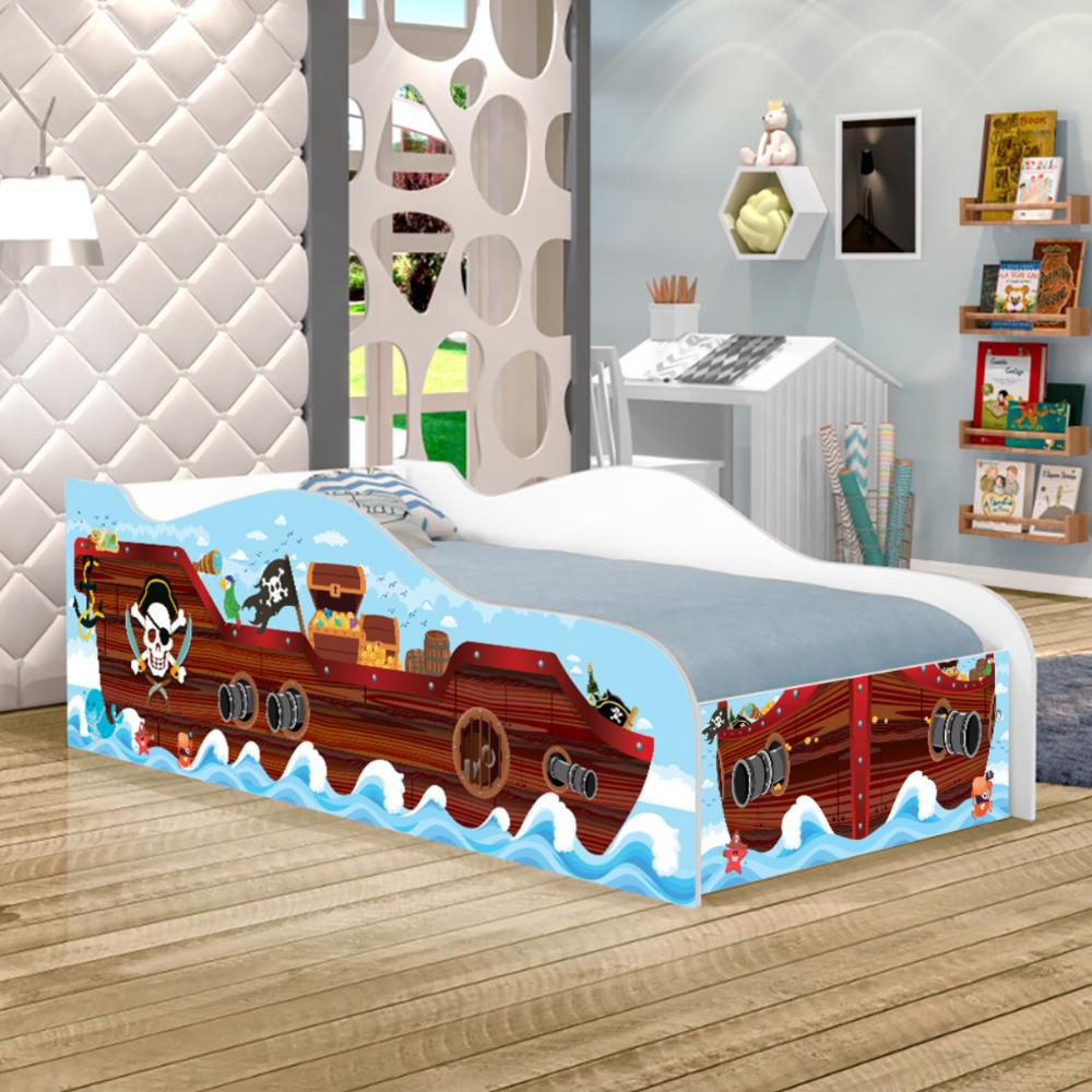 Mini Cama Infantil Kids Speciale com Colchão - navio pirata