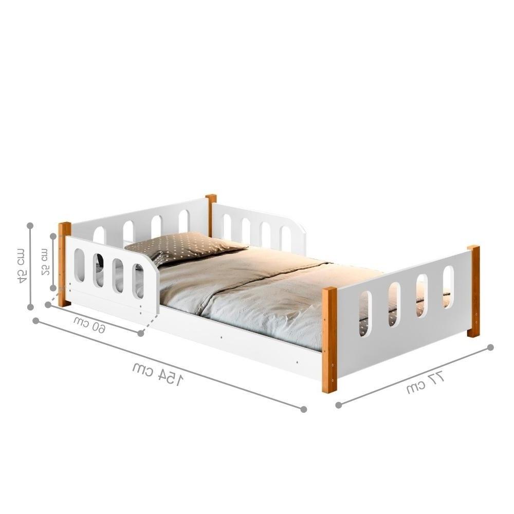 Mini Cama com Colchão Cercadinho Maia Branco