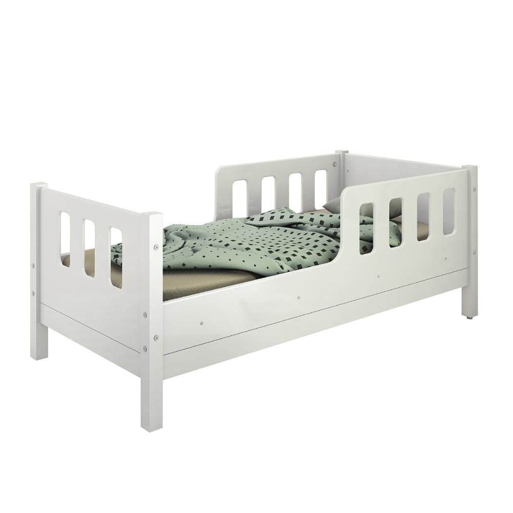 Mini Cama e Moldura de Parede Casa Poly Madeira e Branco