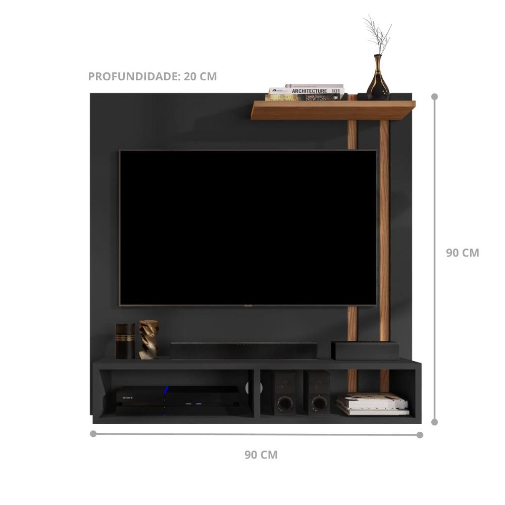 Painel  Para TV 32 Polegadas Porlezza Preto Cinamomo 