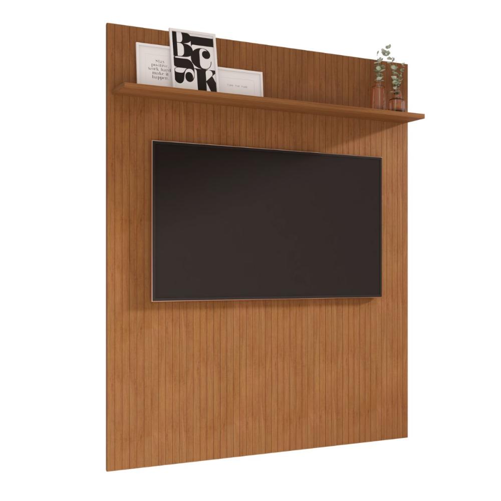 Painel Frisado para TV de 60 polegadas Pará Cedro