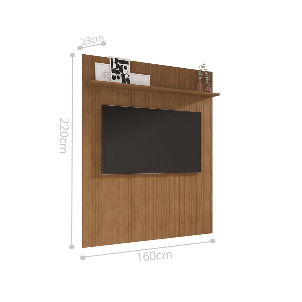 Painel Frisado para TV de 60 polegadas Pará Cedro