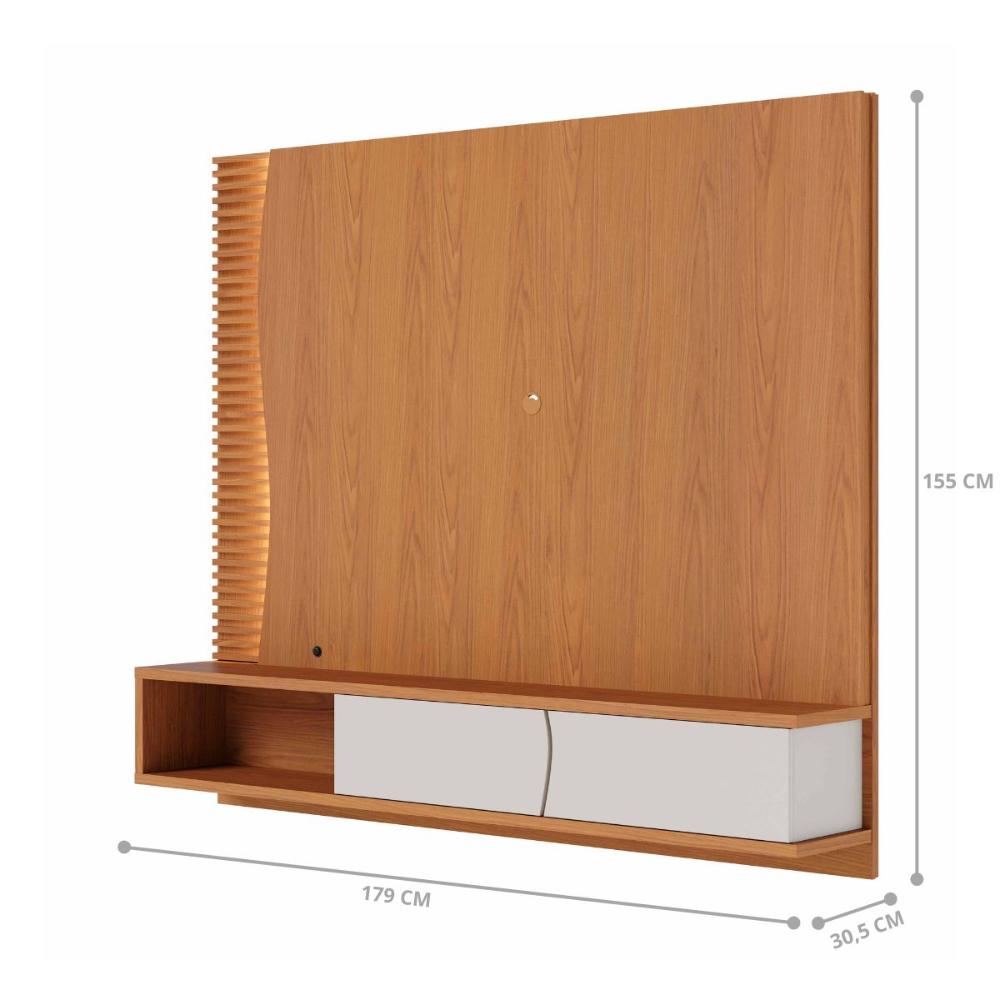 Painel Para TV 65 Polegadas Canoas Off White Freijo