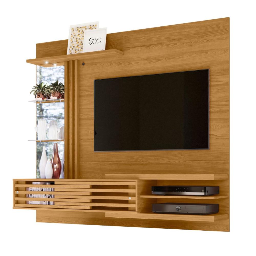 Painel para TV Com Estilo Home Miami Cumaru