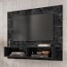 Painel para TV Ottawa com 2 Nichos Nero Efeito Marmorizado