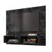 Painel para TV Ottawa com 2 Nichos Nero Efeito Marmorizado