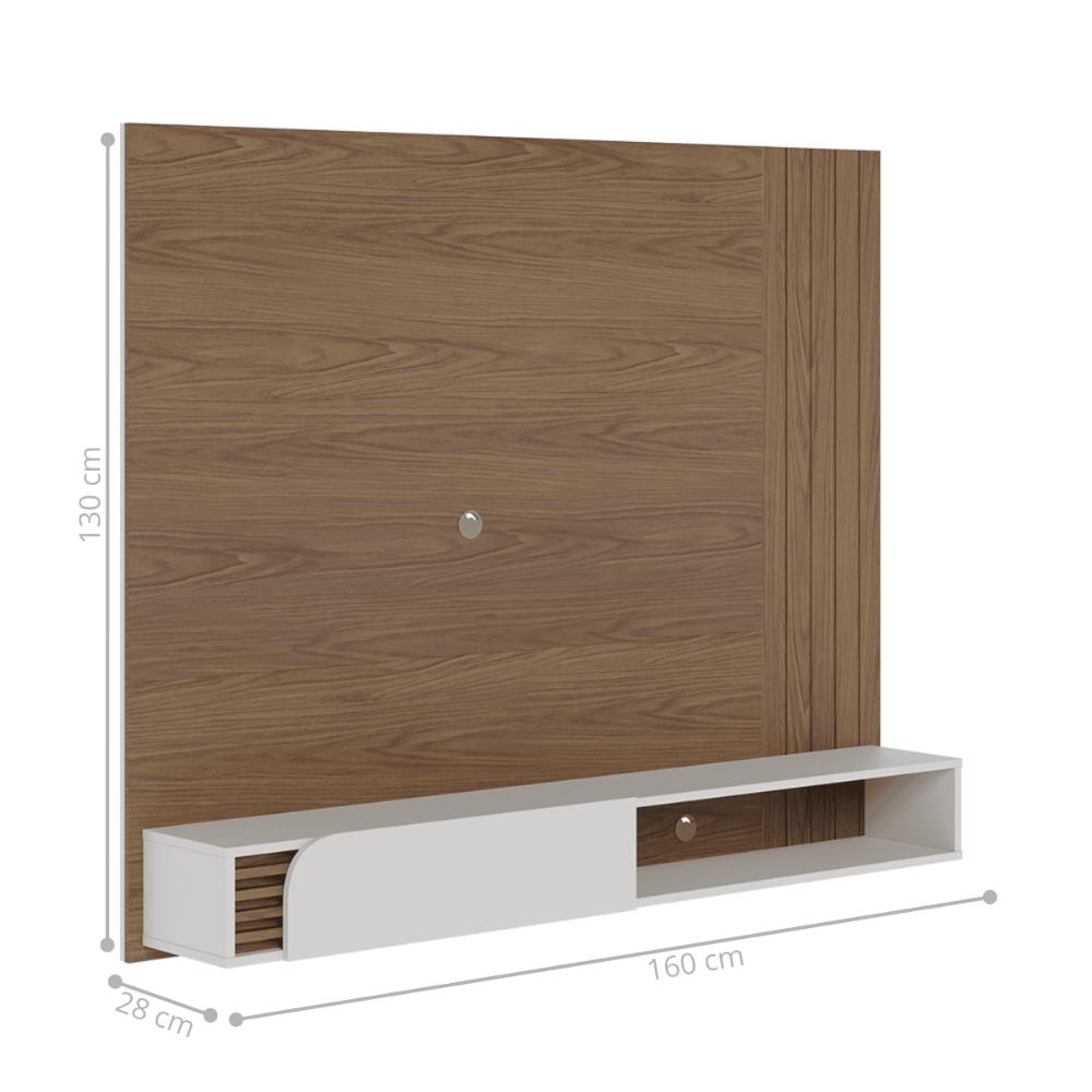 Painel para Tv Quebec Amendoa Off White Matte