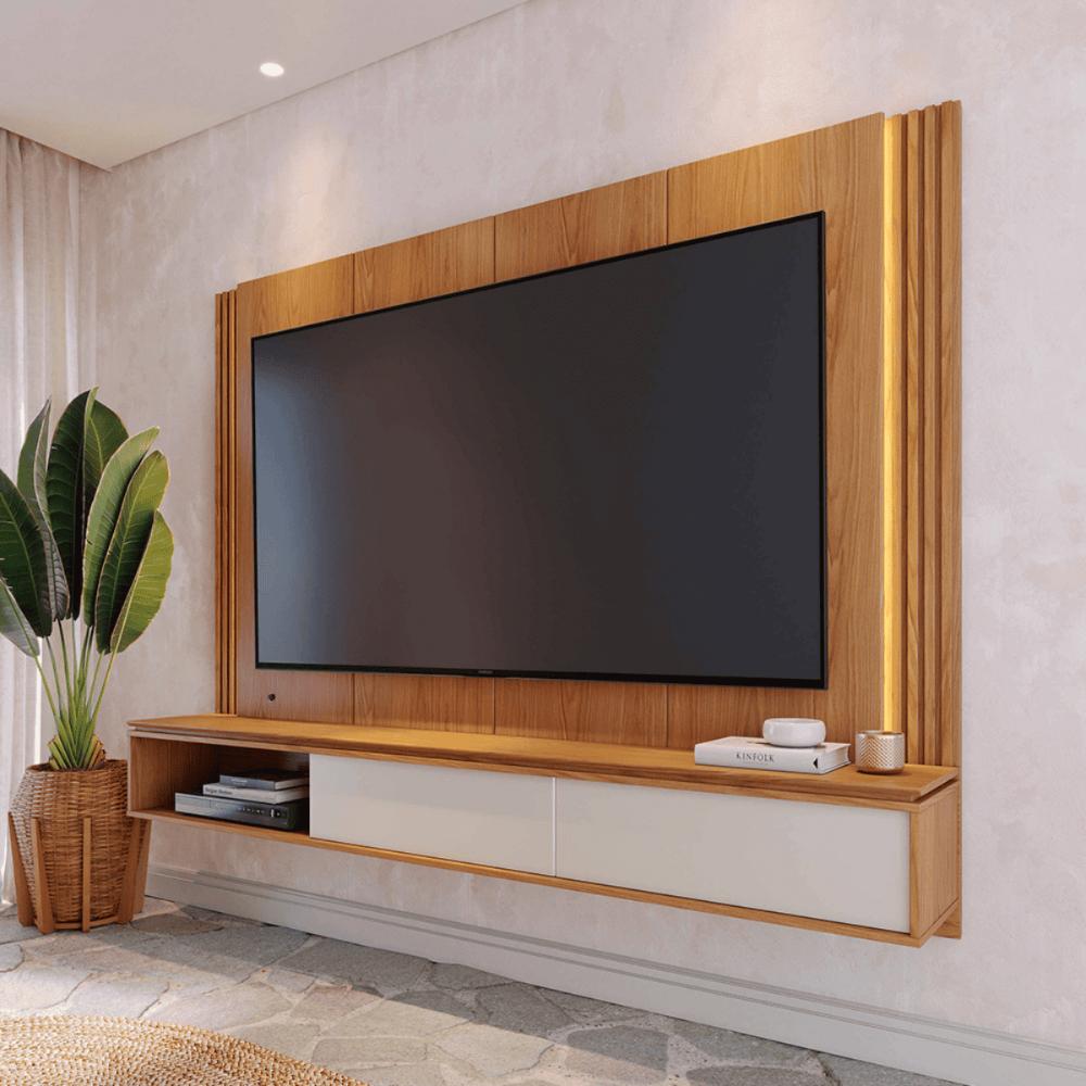 Painel sala Suspenso Lazio Freijo Off White Matte