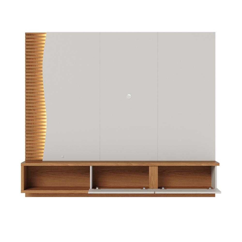 Painel sala Tv Acadia Off White Matte Freijo