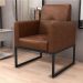 Poltrona 1 Lugar Decorativa Latim  Courino Montana Whisky