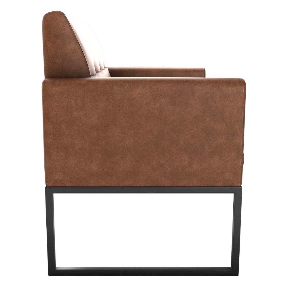 Poltrona 2 Lugares Decorativa Gloris Courino Montana Wisky