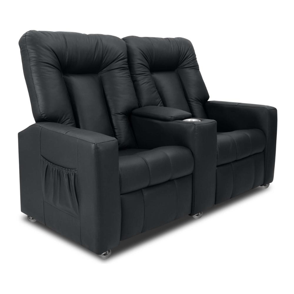 Poltrona 2 Lugares Reclinável Berlim Sintetico Preto