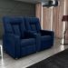 Poltrona 2 Lugares Reclinável Berlim Veludo Light Azul