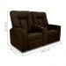 Poltrona 2 Lugares Reclinável Berlim Veludo Light Marrom