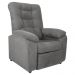 Poltrona Almofadada Reclinável Bristol Veludo Light Cinza