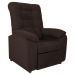 Poltrona Almofadada Reclinável Bristol Veludo Light Marrom