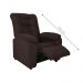 Poltrona Almofadada Reclinável Bristol Veludo Light Marrom