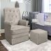 Poltrona Balanço com Maternidade Canada Suede Bege