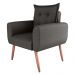 Poltrona Decorativa Alison Linho Chumbo