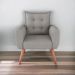 Poltrona Decorativa Alison Linho Cinza