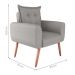 Poltrona Decorativa Alison Linho Cinza
