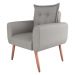 Poltrona Decorativa Alison Linho Cinza
