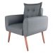 Poltrona Decorativa Alison Linho Cinza Saturno