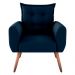 Poltrona Decorativa Alison Suede Azul