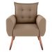 Poltrona Decorativa Alison Suede Bege