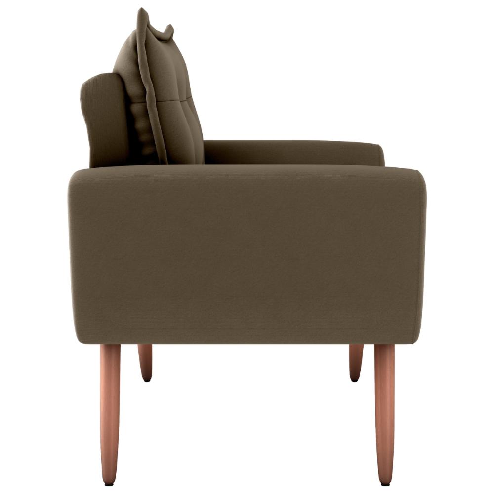Poltrona Decorativa Alison Suede Cappuccino