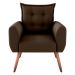 Poltrona Decorativa Alison Suede Marrom