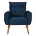 Poltrona Decorativa Alison Veludo Azul