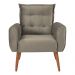 Poltrona Decorativa Alison Veludo Cappuccino